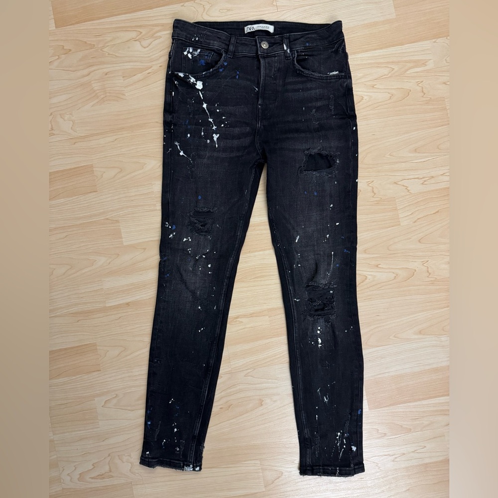 Black Distressed Men's Jeans